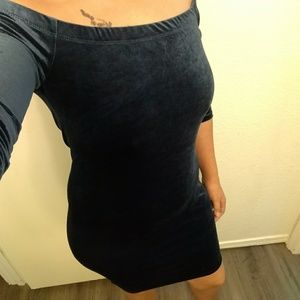 Navy Off shoulder Bodycon dress, Charlotte Russe L